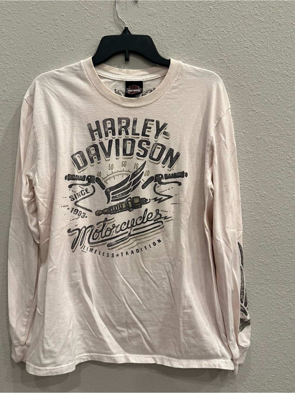 Harley Davidson Anchorage Alaska Eagle Bear Long Sleeve Tee L